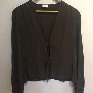 Babaton Olive Green Blouse